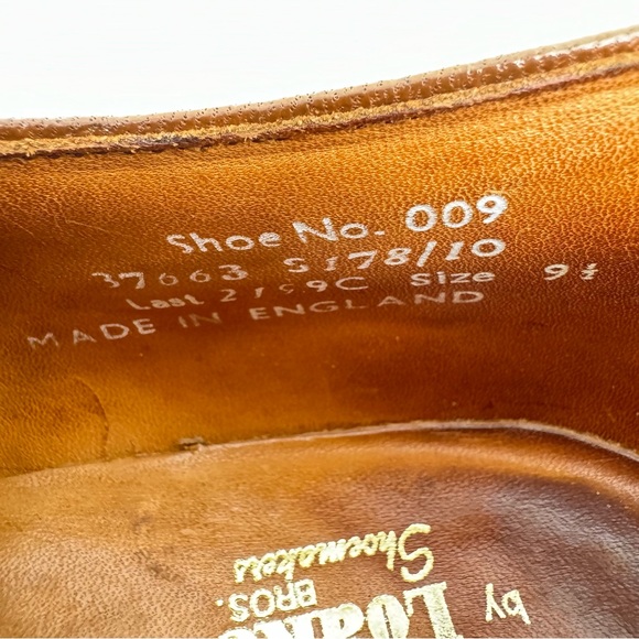 Loake Bros. British Isles Collection Brown Leather Wingtips Size UK 9.5/US 10.5 - Picture 13 of 14